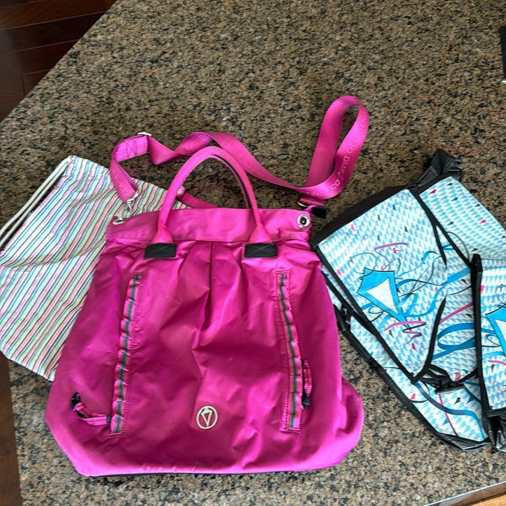 Ivivva Lululemon Take Me to The Gym Convertible Backpack Shoulder Bag Magenta